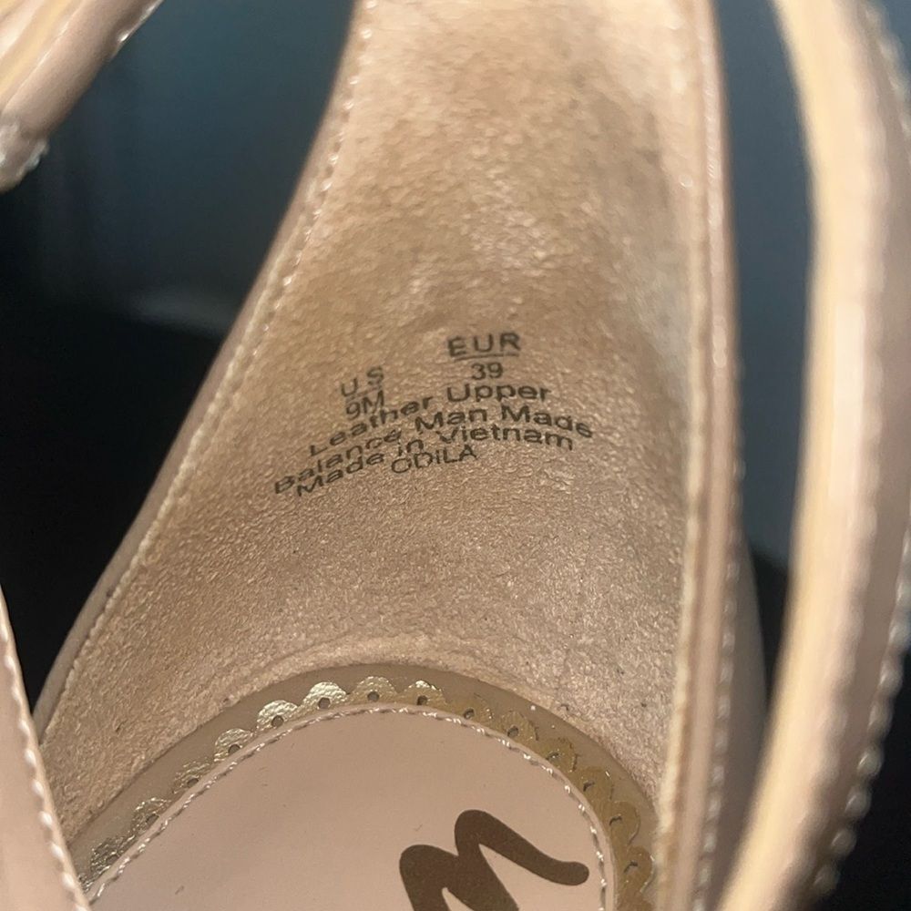 Sam Edleman Odilia Nude Tan Leather Scalloped Heels Size 9 - Picture 8 of 13
